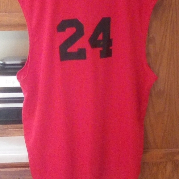 Foot Locker Vintage Red Polyester Mesh #24 Sleeveless Jersey. Sz. Men 2XL. NWOT! - Picture 4 of 11